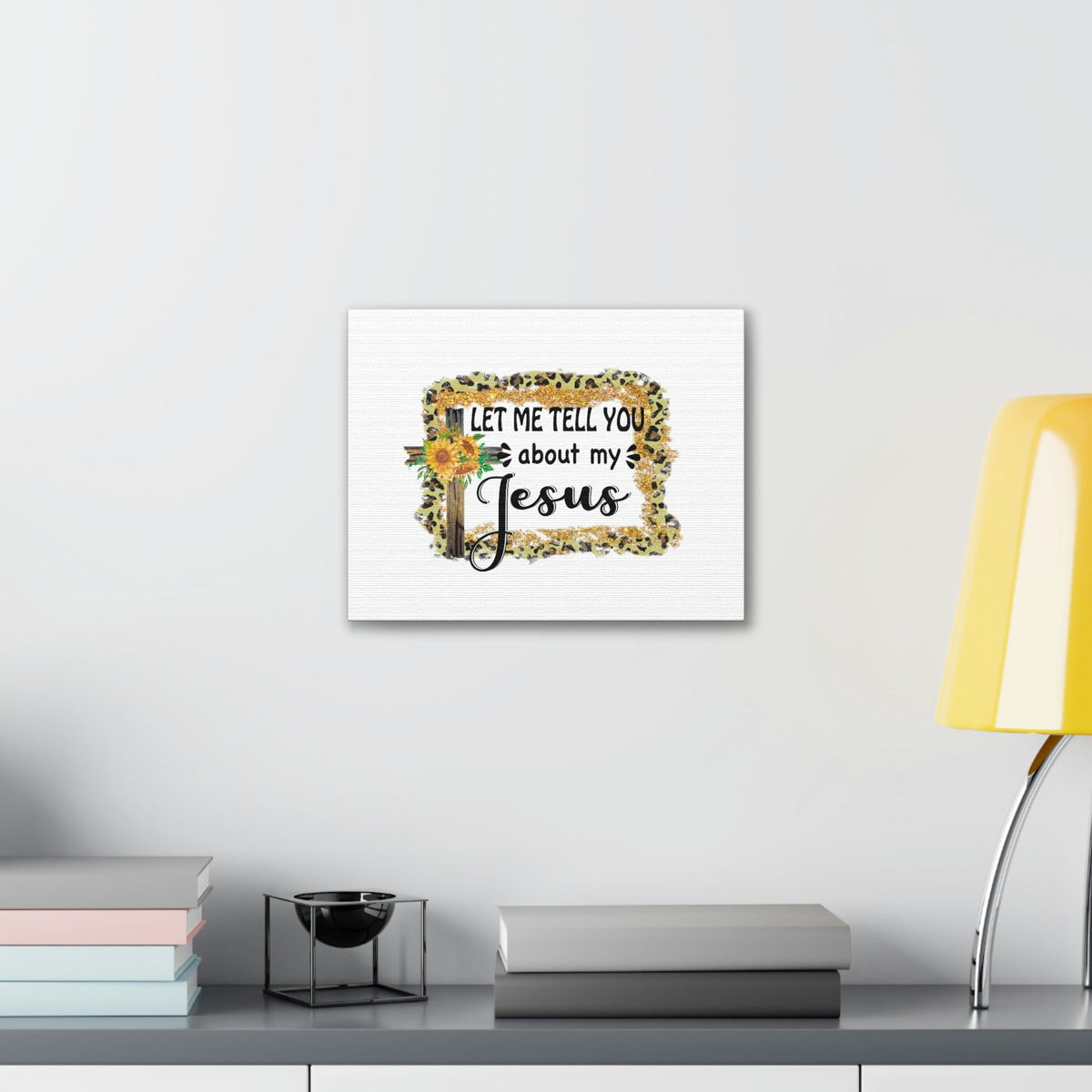 Scripture Walls Let Me Tell You About My Jesus 1 John 4:9 Christian Wall Art Bible Verse Print Ready to Hang Unframed-Express Your Love Gifts