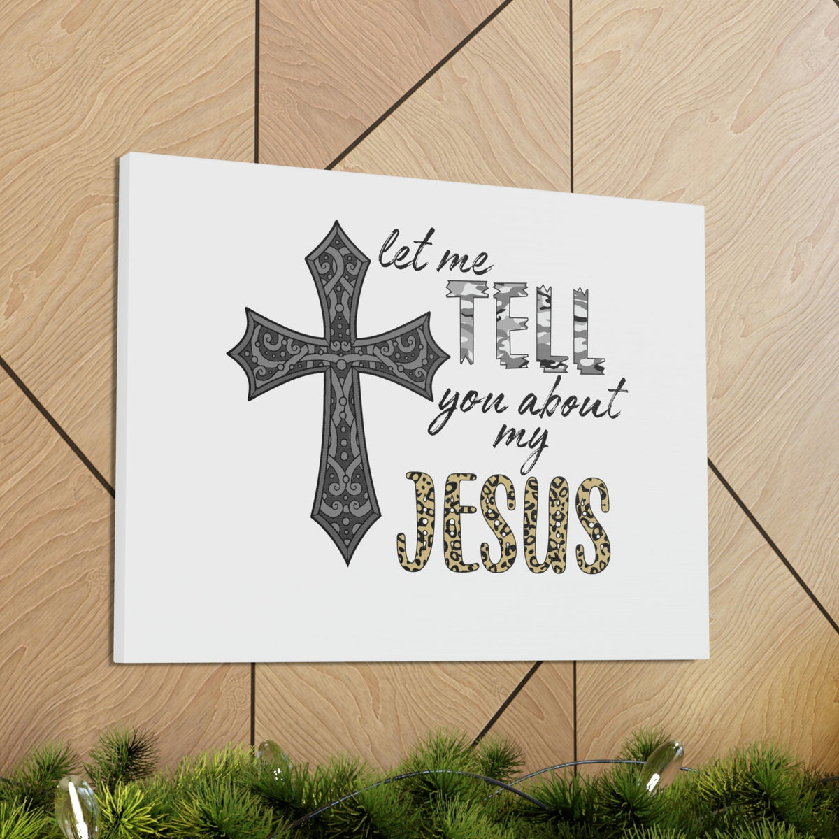 Scripture Walls Let Me Tell You About My Jesus Hebrews 4:15 Christian Wall Art Bible Verse Print Ready to Hang Unframed-Express Your Love Gifts