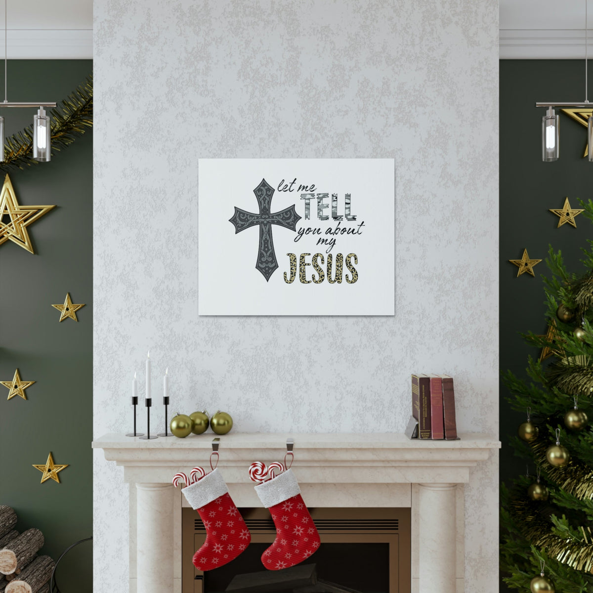 Scripture Walls Let Me Tell You About My Jesus Hebrews 4:15 Christian Wall Art Bible Verse Print Ready to Hang Unframed-Express Your Love Gifts
