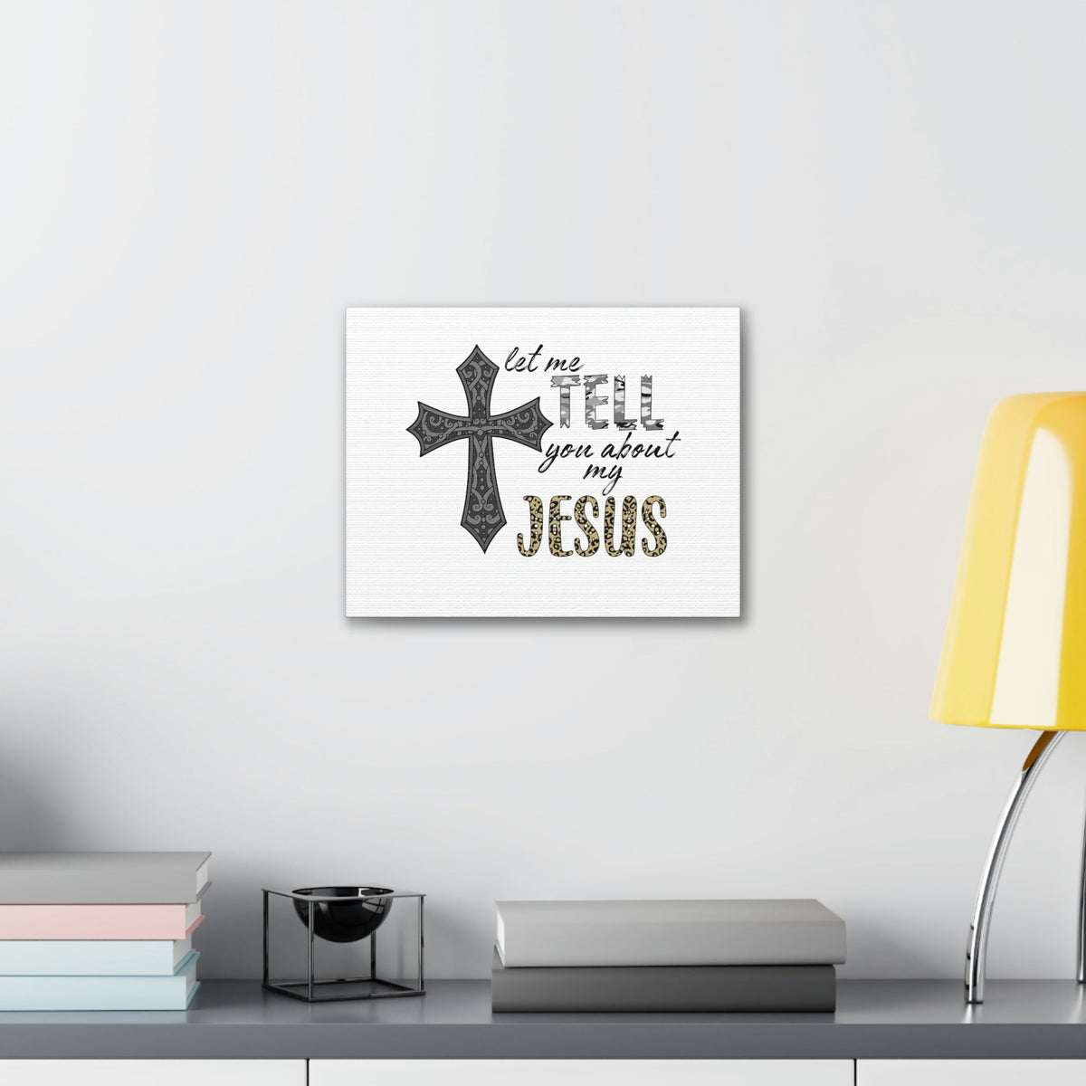 Scripture Walls Let Me Tell You About My Jesus Hebrews 4:15 Christian Wall Art Bible Verse Print Ready to Hang Unframed-Express Your Love Gifts