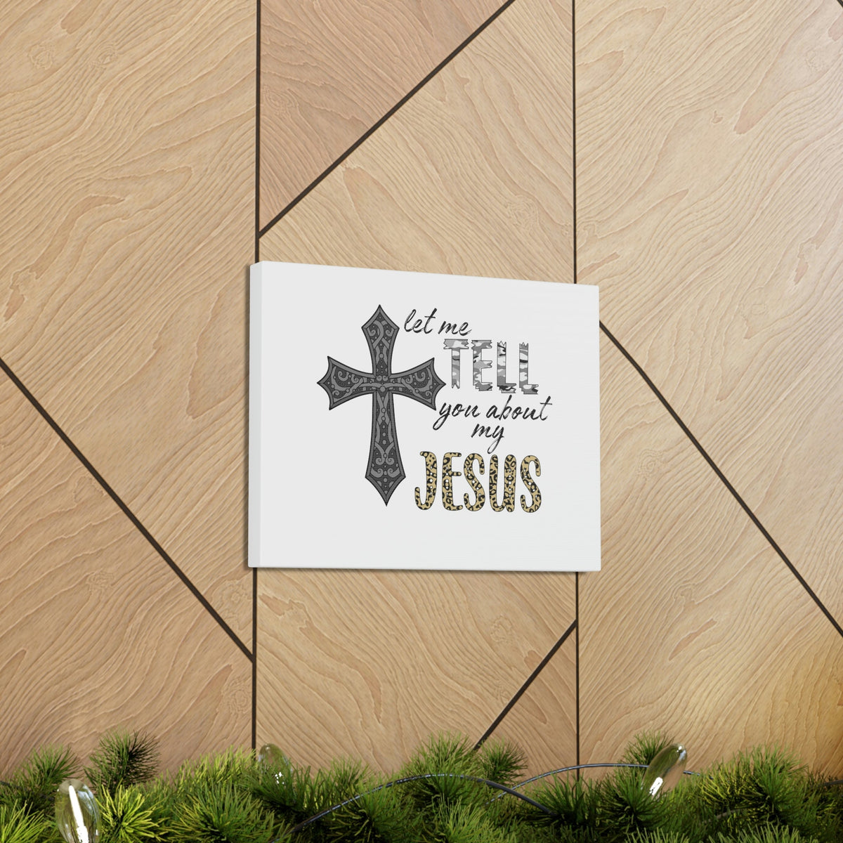 Scripture Walls Let Me Tell You About My Jesus Hebrews 4:15 Christian Wall Art Bible Verse Print Ready to Hang Unframed-Express Your Love Gifts