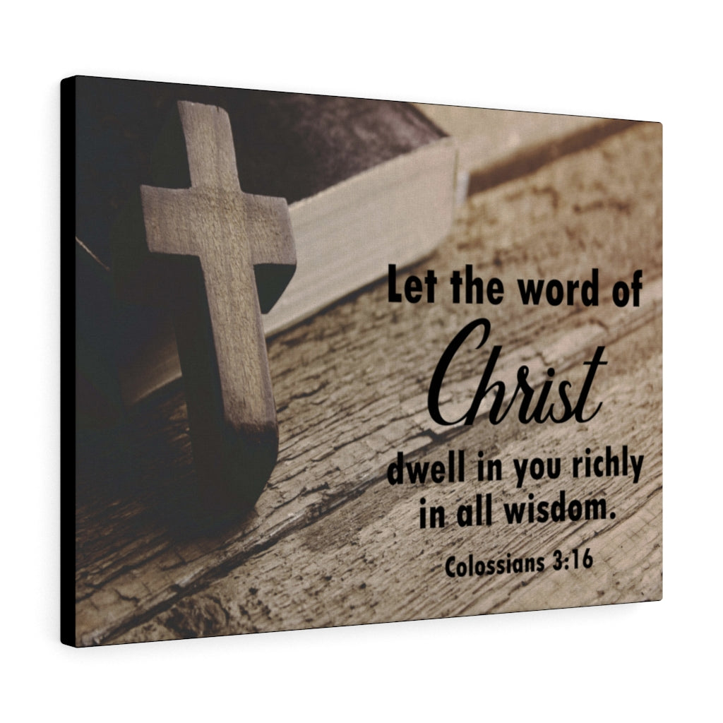 Scripture Walls Let The Word of Christ Colossians 3:16 Wall Art Christian Home Decor Unframed-Express Your Love Gifts