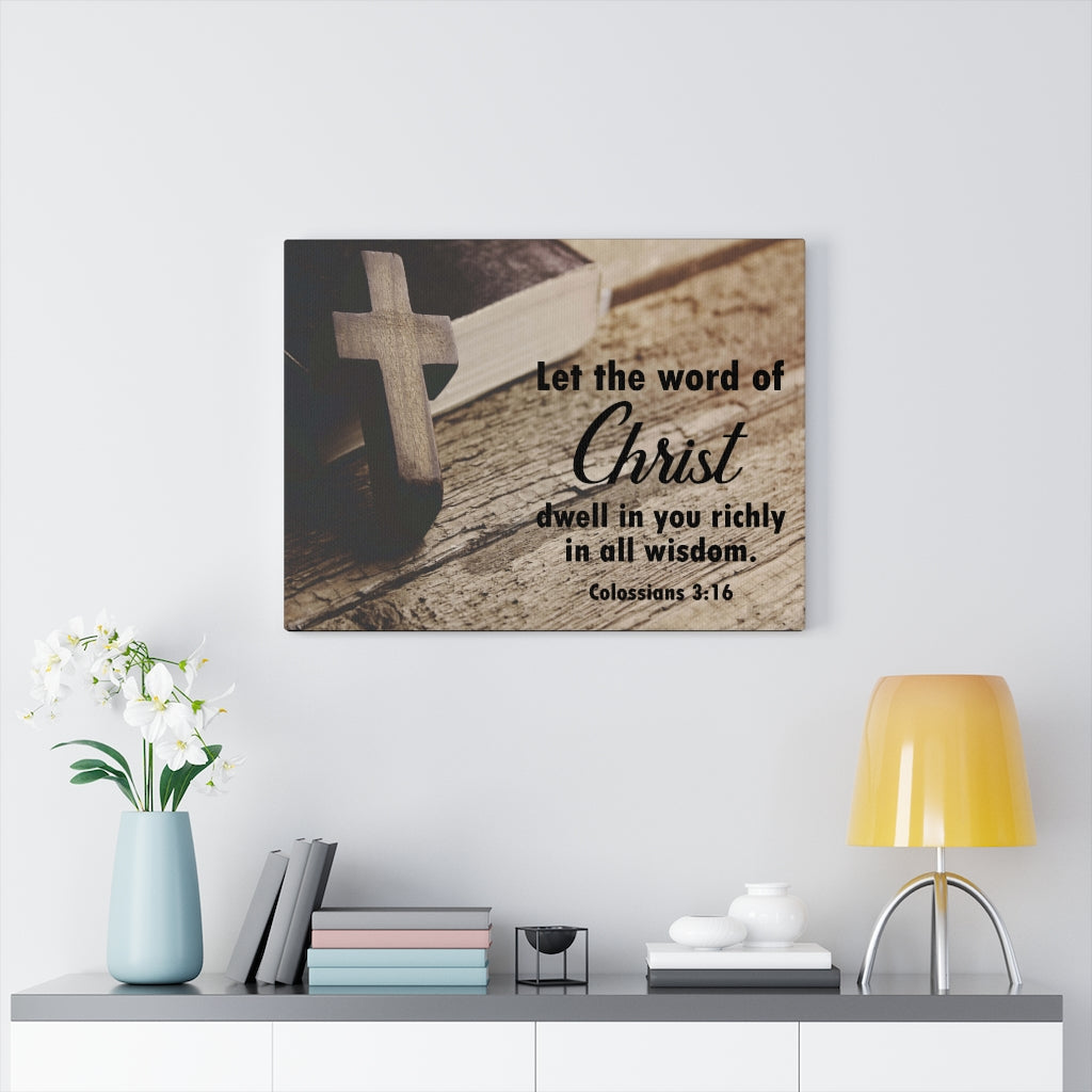 Scripture Walls Let The Word of Christ Colossians 3:16 Wall Art Christian Home Decor Unframed-Express Your Love Gifts