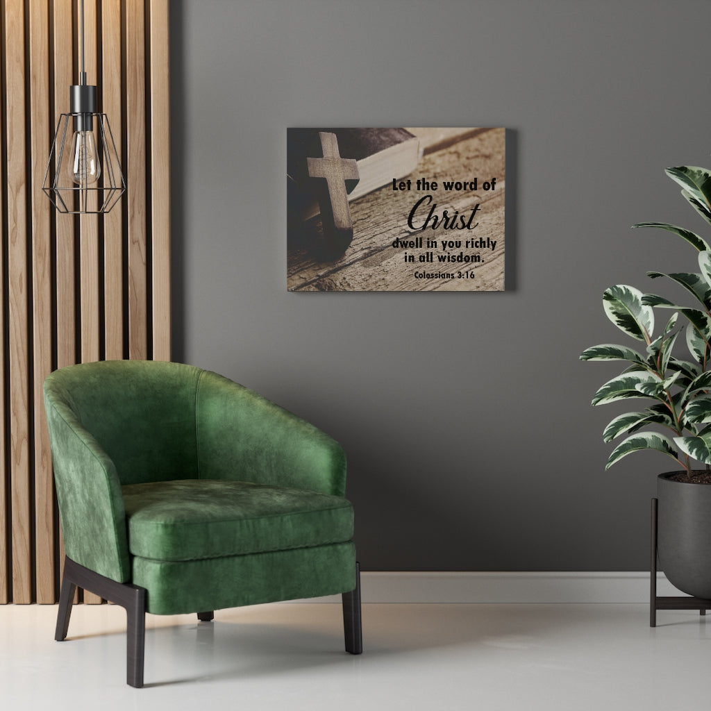 Scripture Walls Let The Word of Christ Colossians 3:16 Wall Art Christian Home Decor Unframed-Express Your Love Gifts