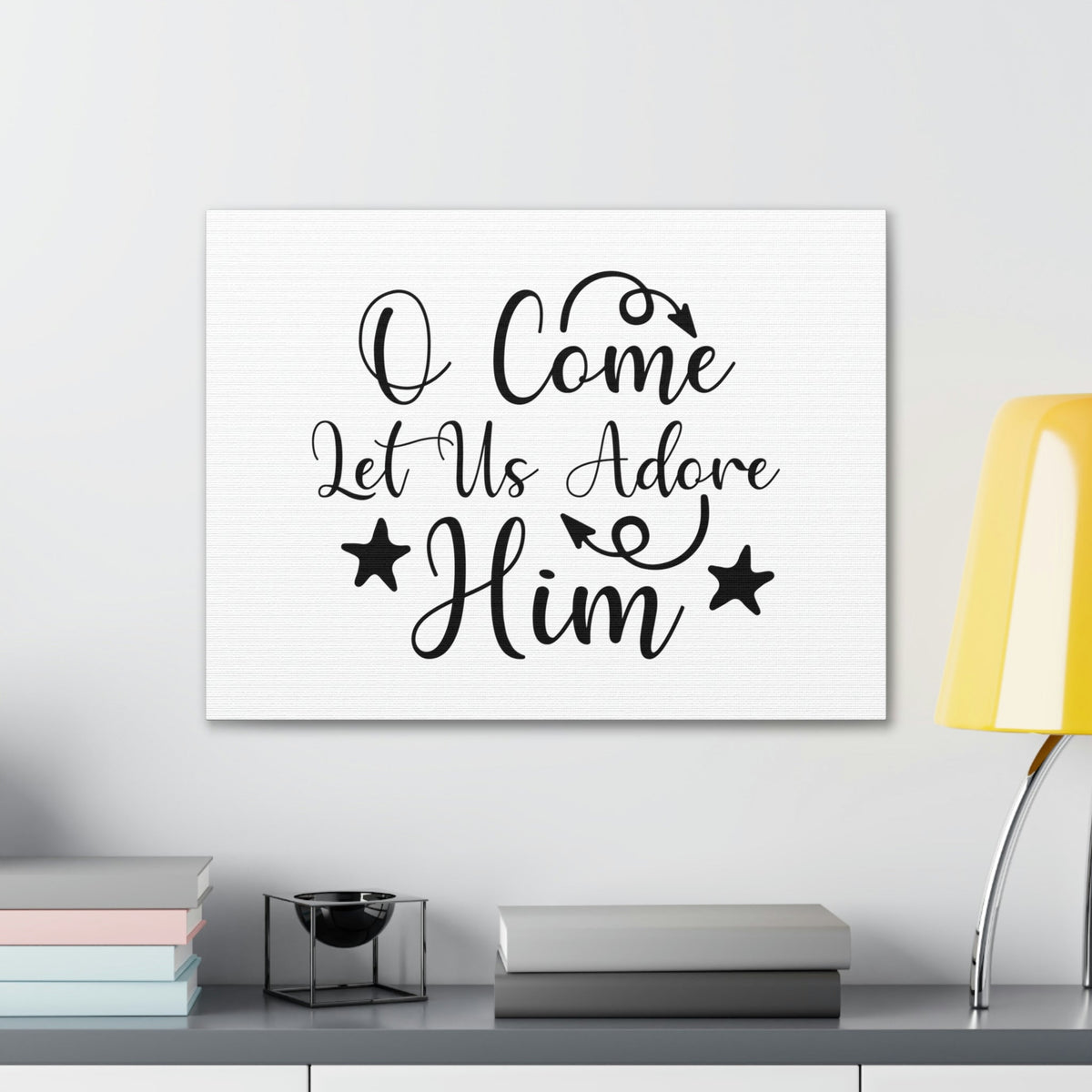 Scripture Walls Let Us Adore Him Psalm 95:6 Christian Wall Art Print Ready to Hang Unframed-Express Your Love Gifts