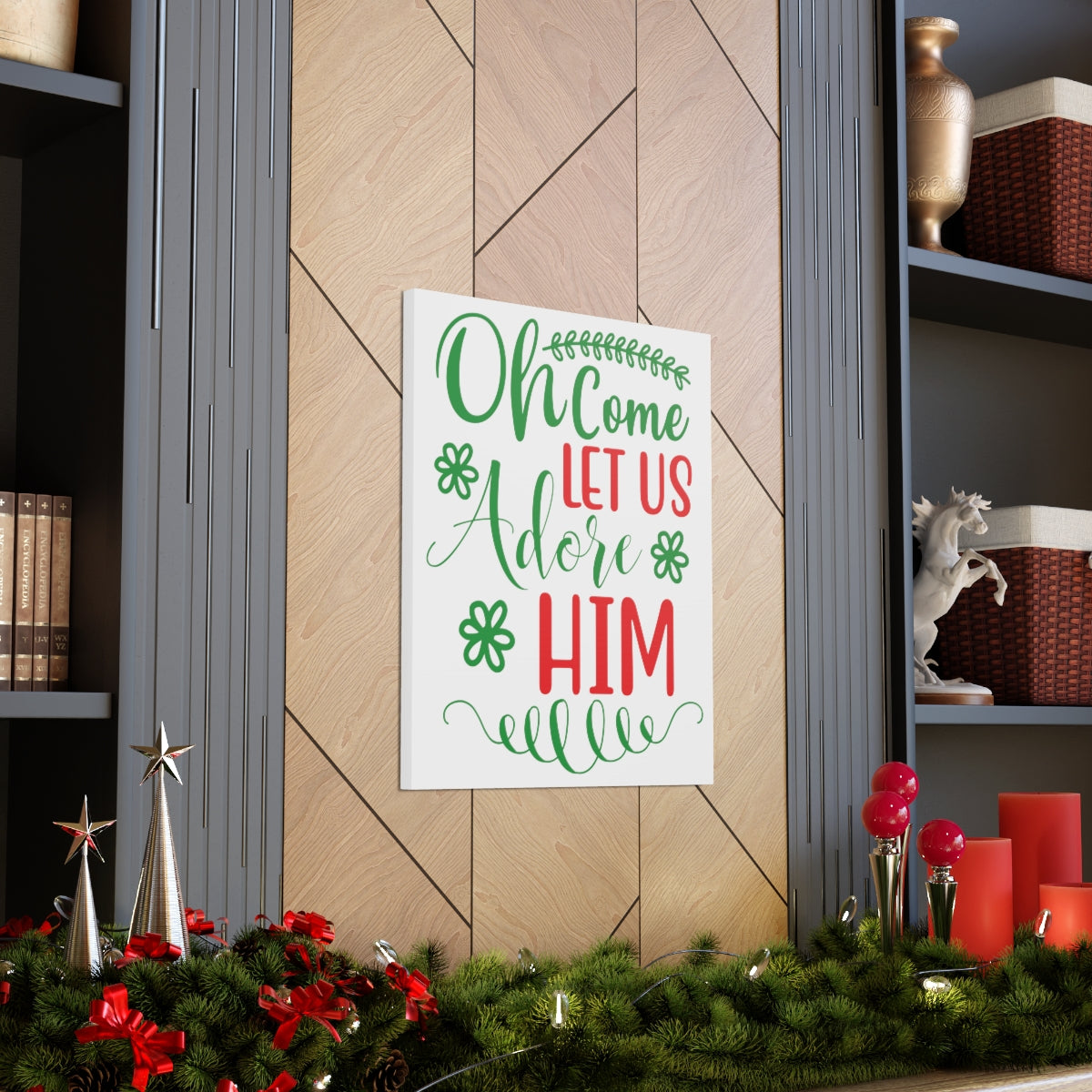 Scripture Walls Let Us Adore Psalm 95:6 Christian Wall Art Print Ready to Hang Unframed-Express Your Love Gifts