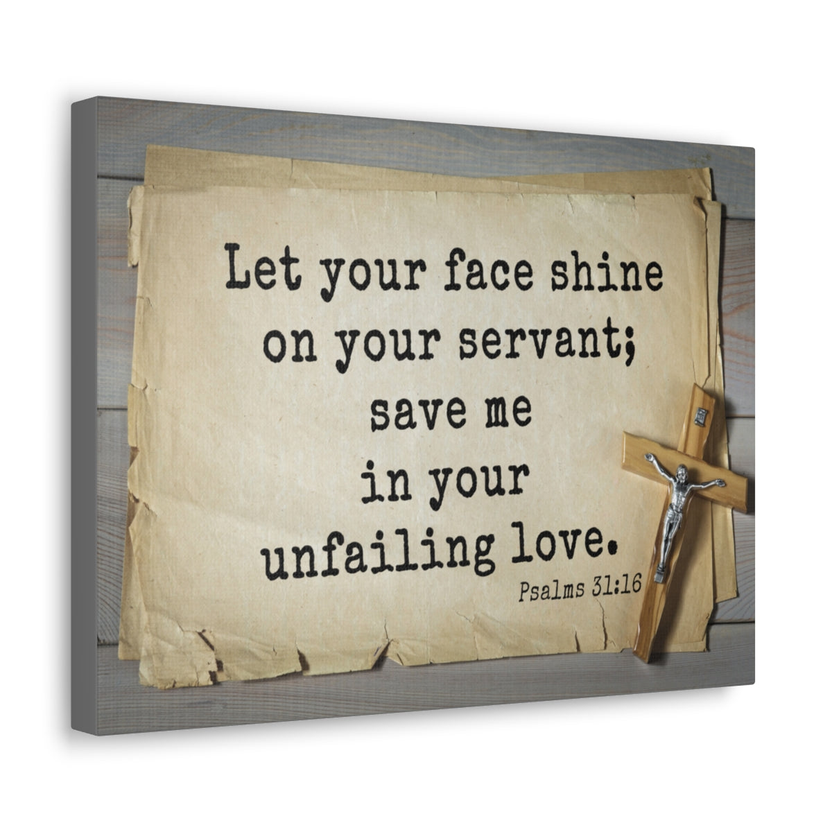 Scripture Walls Let Your Face Shine Psalm 31:16 Bible Verse Canvas Christian Wall Art Ready to Hang Unframed-Express Your Love Gifts