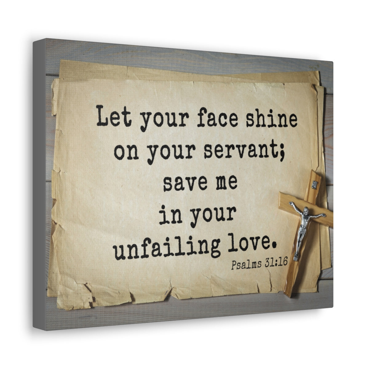 Scripture Walls Let Your Face Shine Psalm 31:16 Bible Verse Canvas Christian Wall Art Ready to Hang Unframed-Express Your Love Gifts