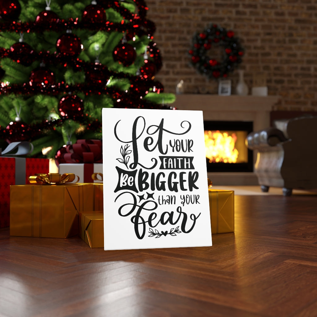Scripture Walls Let Your Faith Be Bigger Bible Verse Canvas Christian Wall Art Ready to Hang Unframed-Express Your Love Gifts