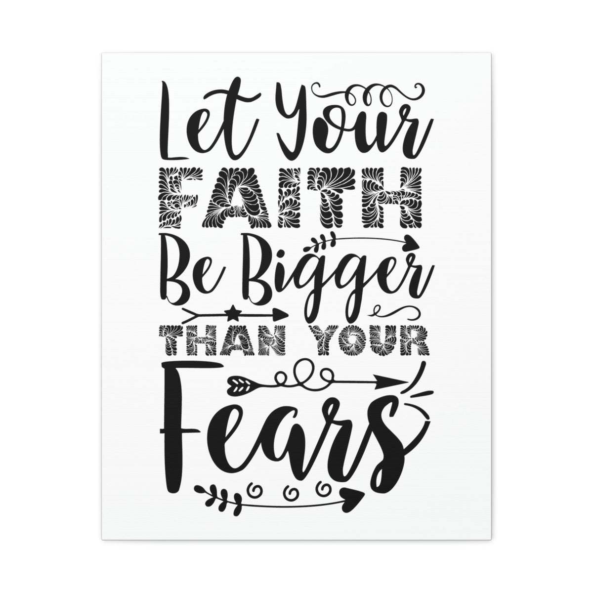 Scripture Walls Let Your Faith Be Bigger Hebrews 13:6 Christian Wall Art Print Ready to Hang Unframed-Express Your Love Gifts