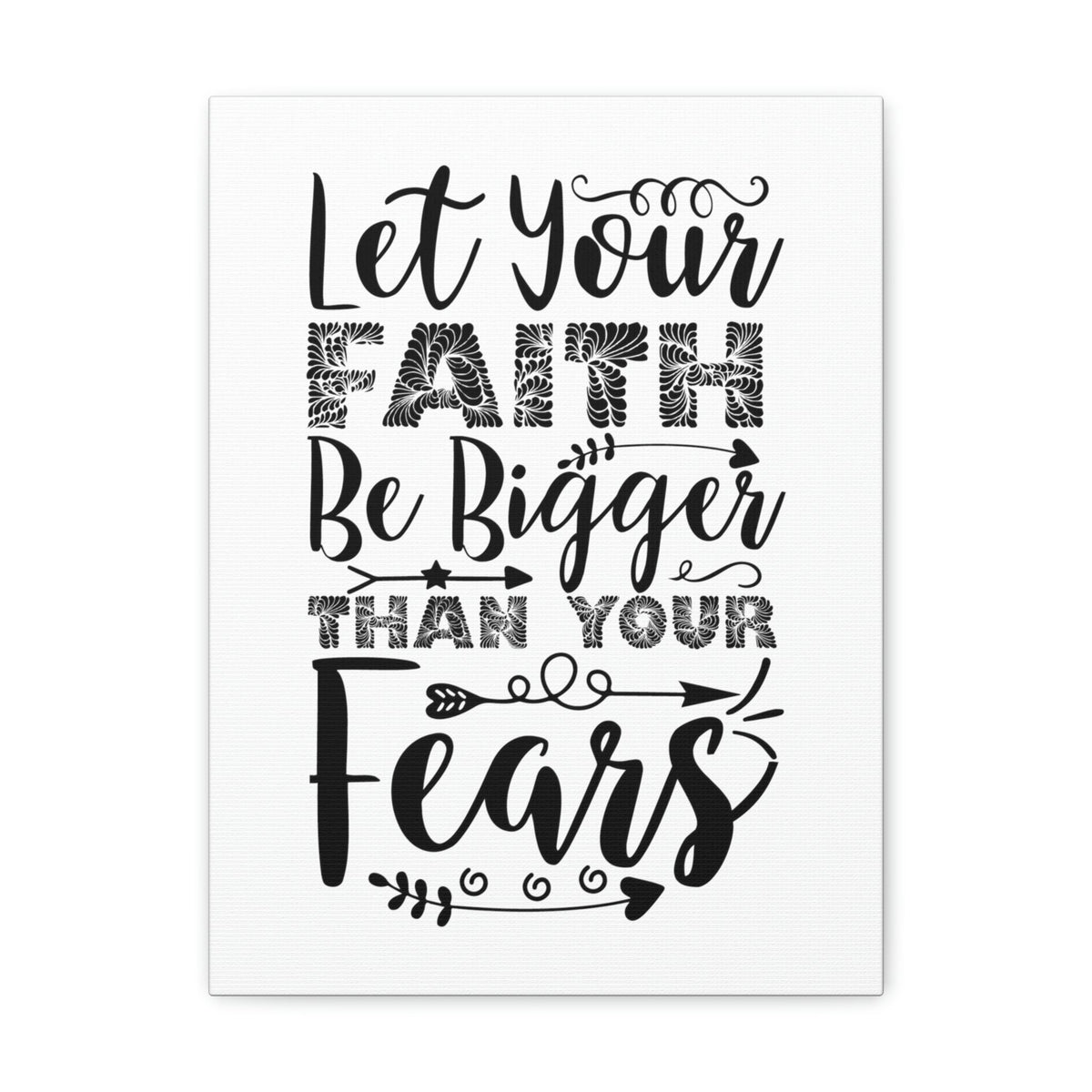Scripture Walls Let Your Faith Be Bigger Hebrews 13:6 Christian Wall Art Print Ready to Hang Unframed-Express Your Love Gifts