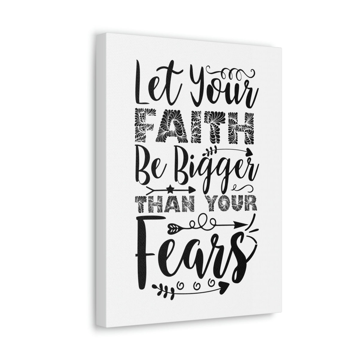 Scripture Walls Let Your Faith Be Bigger Hebrews 13:6 Christian Wall Art Print Ready to Hang Unframed-Express Your Love Gifts
