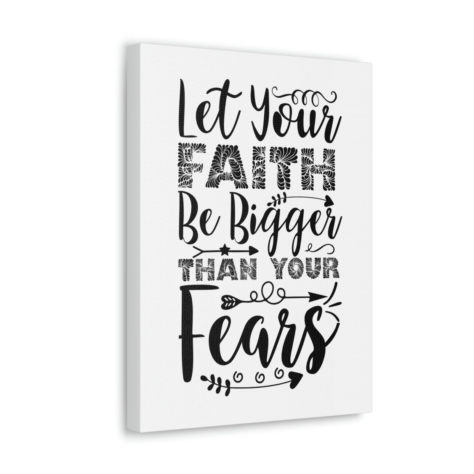 Scripture Walls Let Your Faith Be Bigger Hebrews 13:6 Christian Wall Art Print Ready to Hang Unframed-Express Your Love Gifts