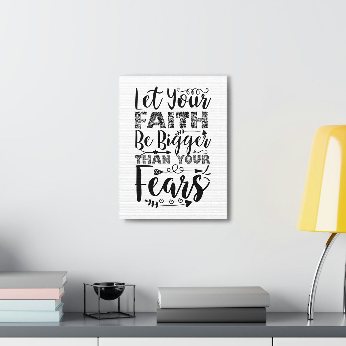 Scripture Walls Let Your Faith Be Bigger Hebrews 13:6 Christian Wall Art Print Ready to Hang Unframed-Express Your Love Gifts