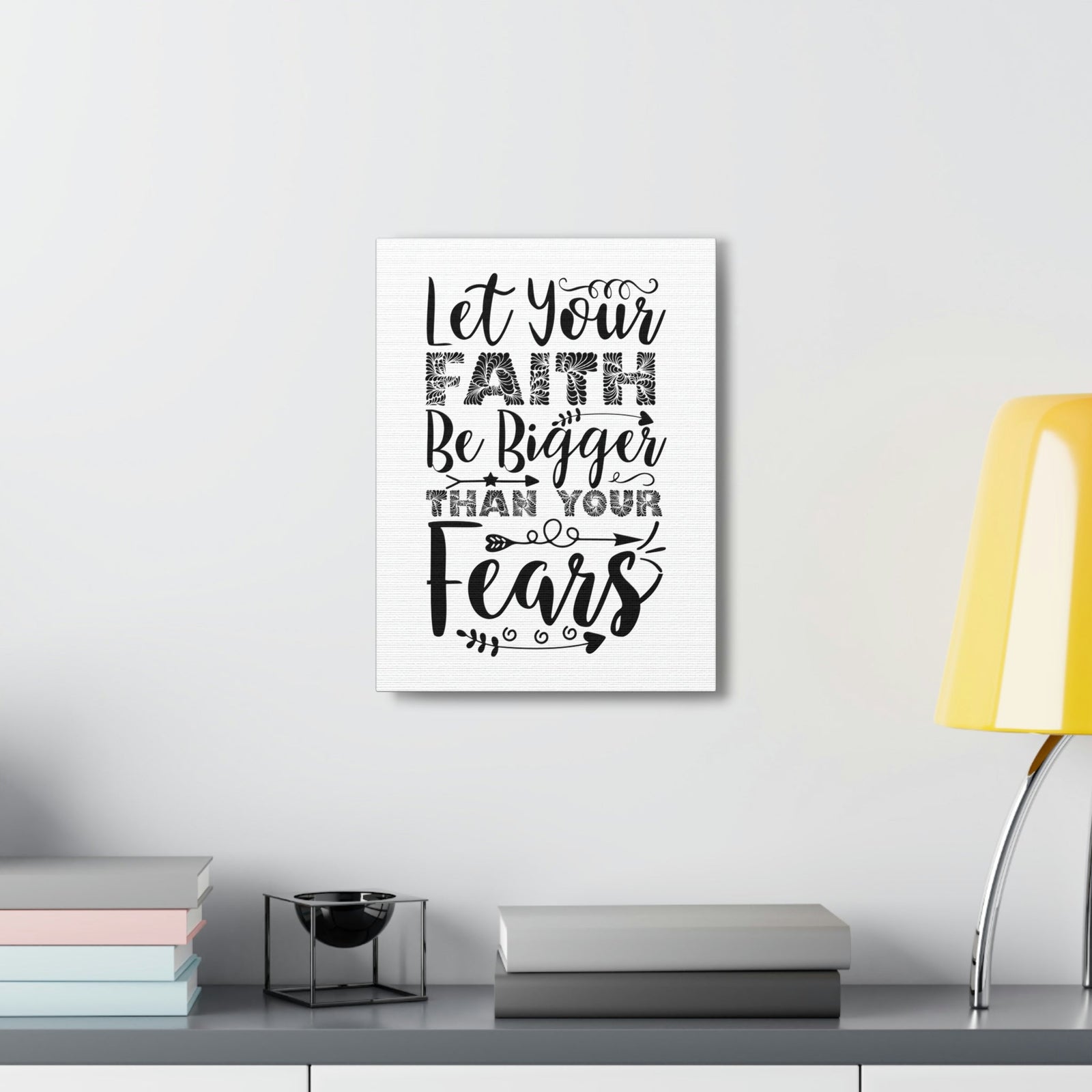 Scripture Walls Let Your Faith Be Bigger Hebrews 13:6 Christian Wall Art Print Ready to Hang Unframed-Express Your Love Gifts