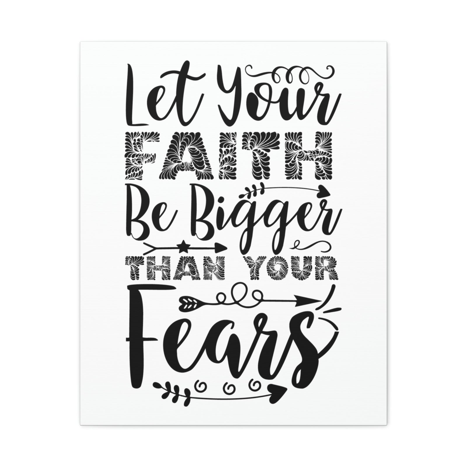 Scripture Walls Let Your Faith Be Bigger Hebrews 13:6 Christian Wall Art Print Ready to Hang Unframed-Express Your Love Gifts