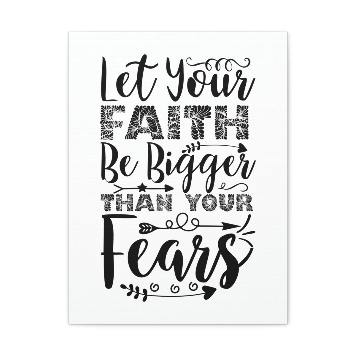 Scripture Walls Let Your Faith Be Bigger Hebrews 13:6 Christian Wall Art Print Ready to Hang Unframed-Express Your Love Gifts