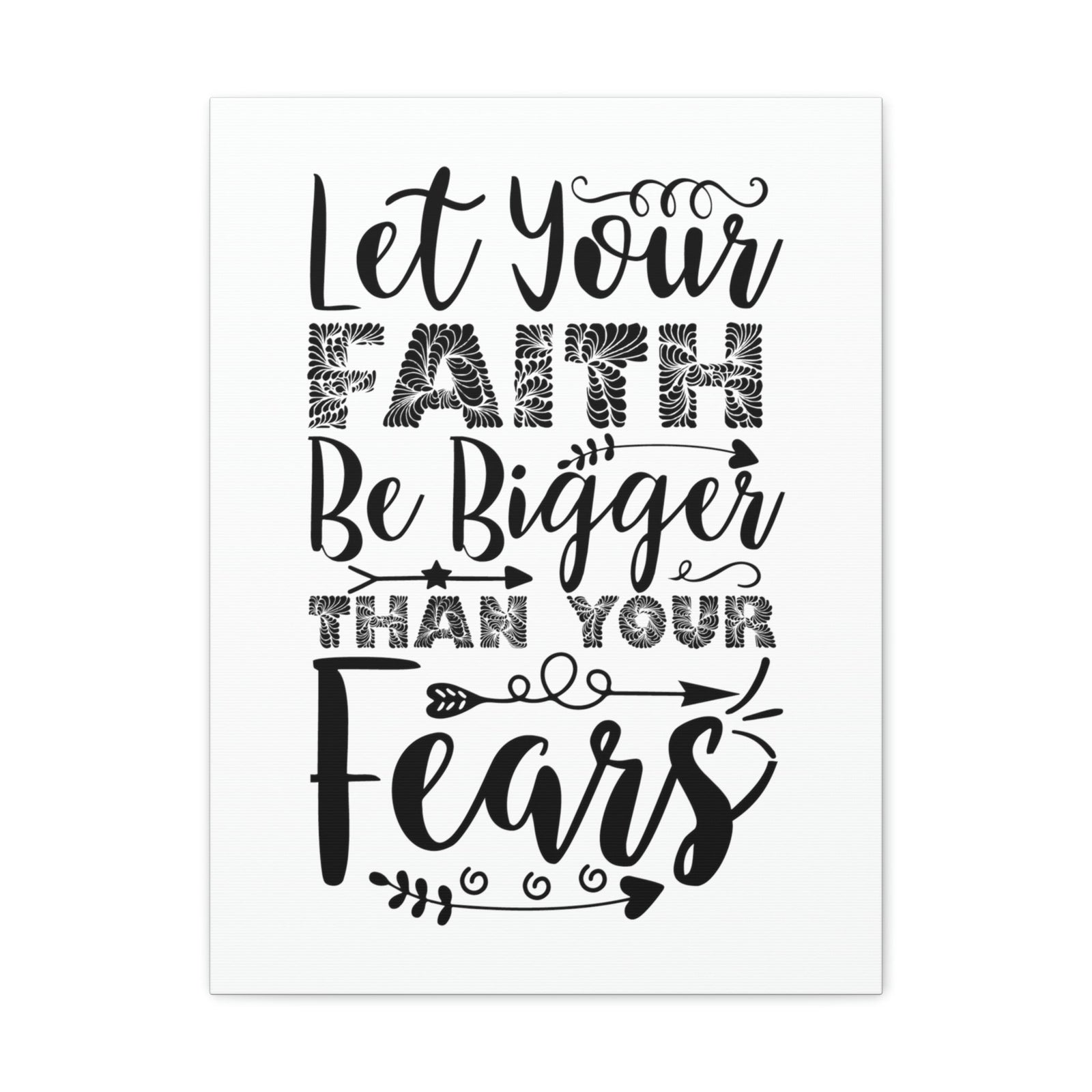 Scripture Walls Let Your Faith Be Bigger Hebrews 13:6 Christian Wall Art Print Ready to Hang Unframed-Express Your Love Gifts