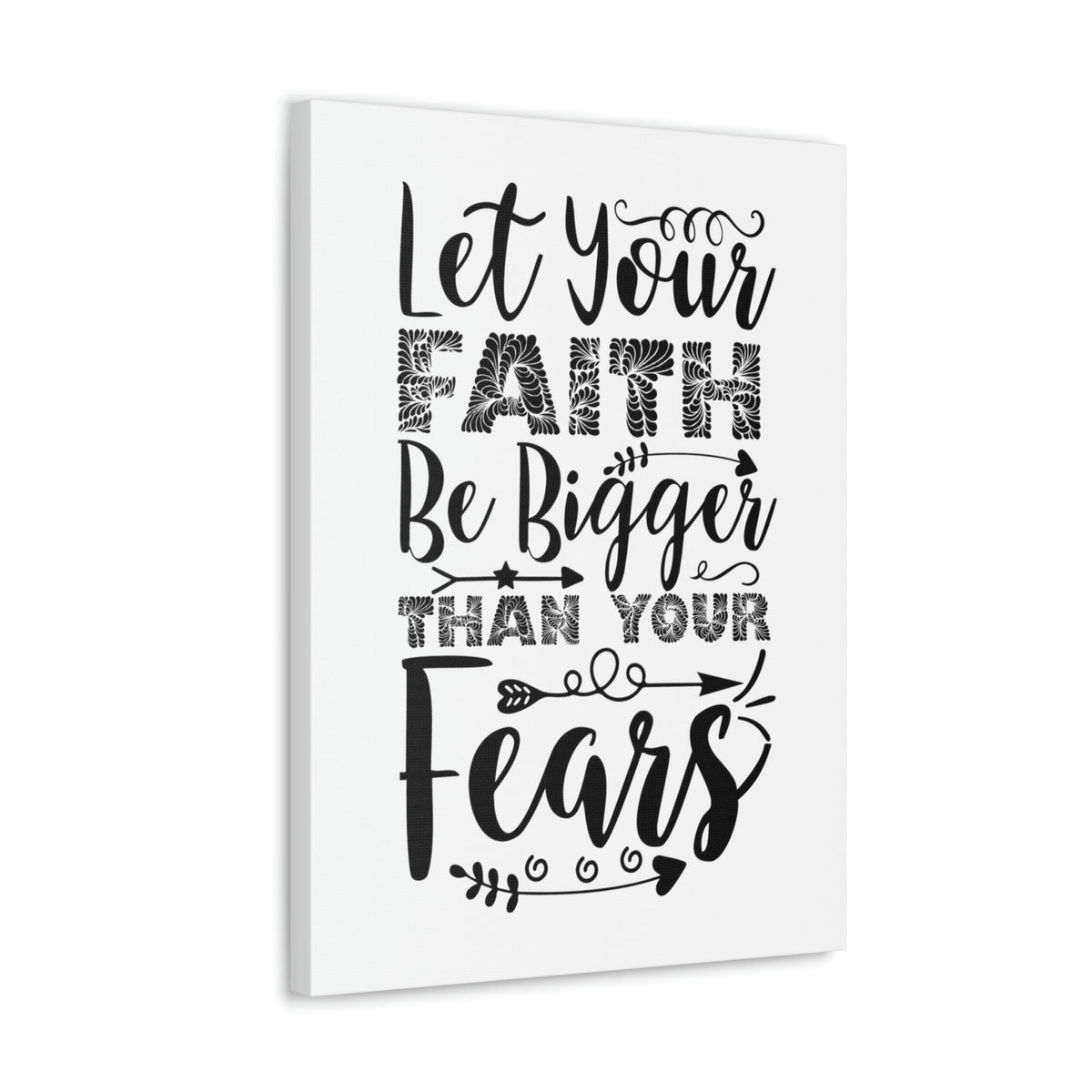 Scripture Walls Let Your Faith Be Bigger Hebrews 13:6 Christian Wall Art Print Ready to Hang Unframed-Express Your Love Gifts