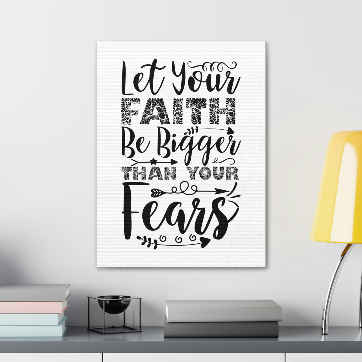 Scripture Walls Let Your Faith Be Bigger Hebrews 13:6 Christian Wall Art Print Ready to Hang Unframed-Express Your Love Gifts