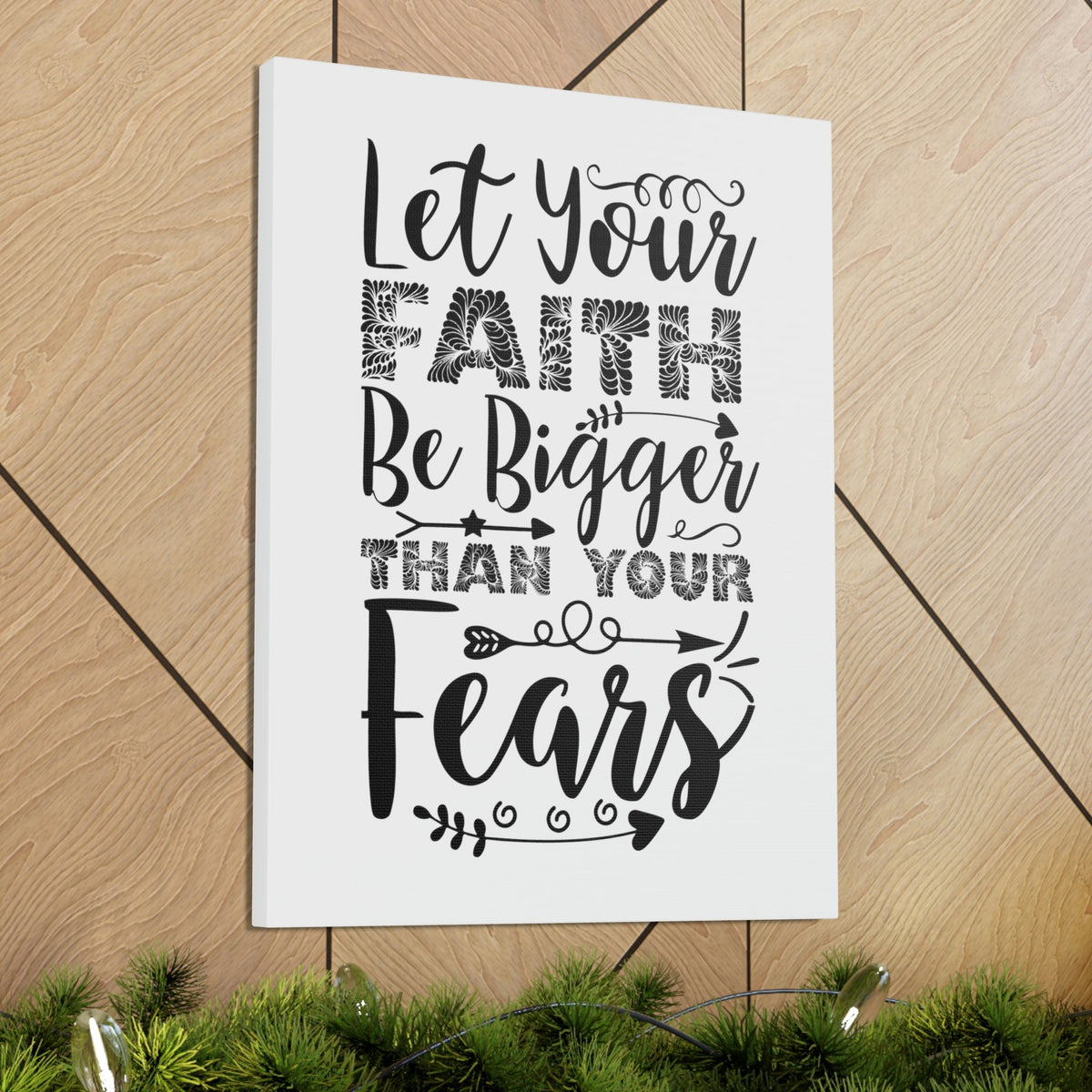 Scripture Walls Let Your Faith Be Bigger Hebrews 13:6 Christian Wall Art Print Ready to Hang Unframed-Express Your Love Gifts