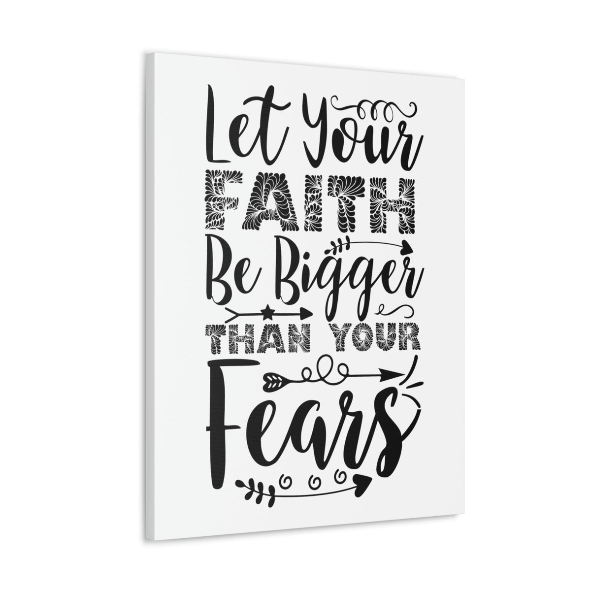 Scripture Walls Let Your Faith Be Bigger Hebrews 13:6 Christian Wall Art Print Ready to Hang Unframed-Express Your Love Gifts