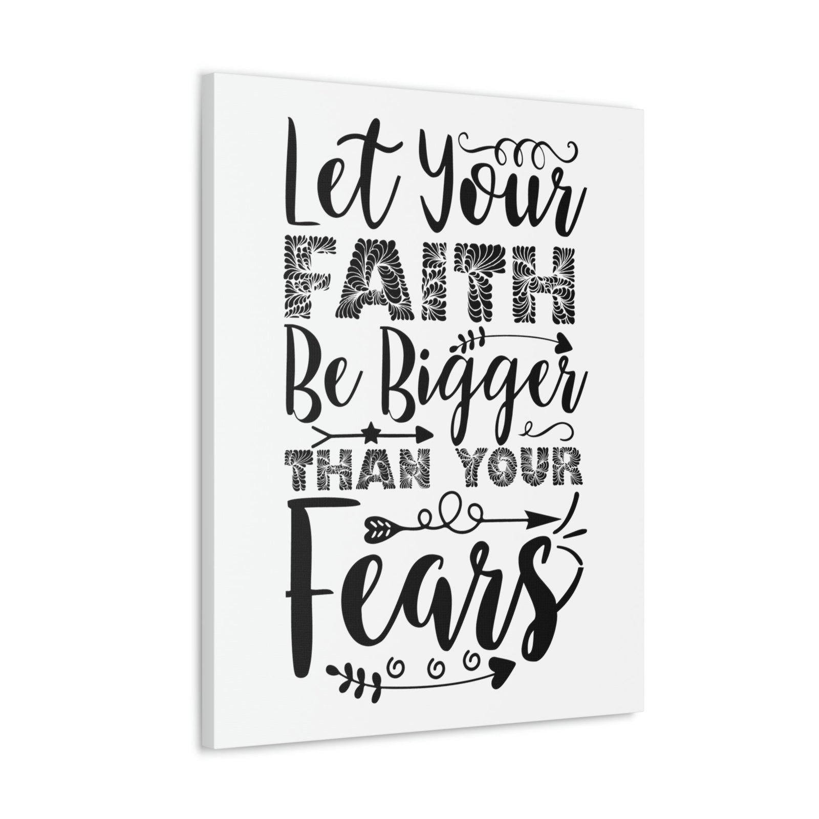 Scripture Walls Let Your Faith Be Bigger Hebrews 13:6 Christian Wall Art Print Ready to Hang Unframed-Express Your Love Gifts