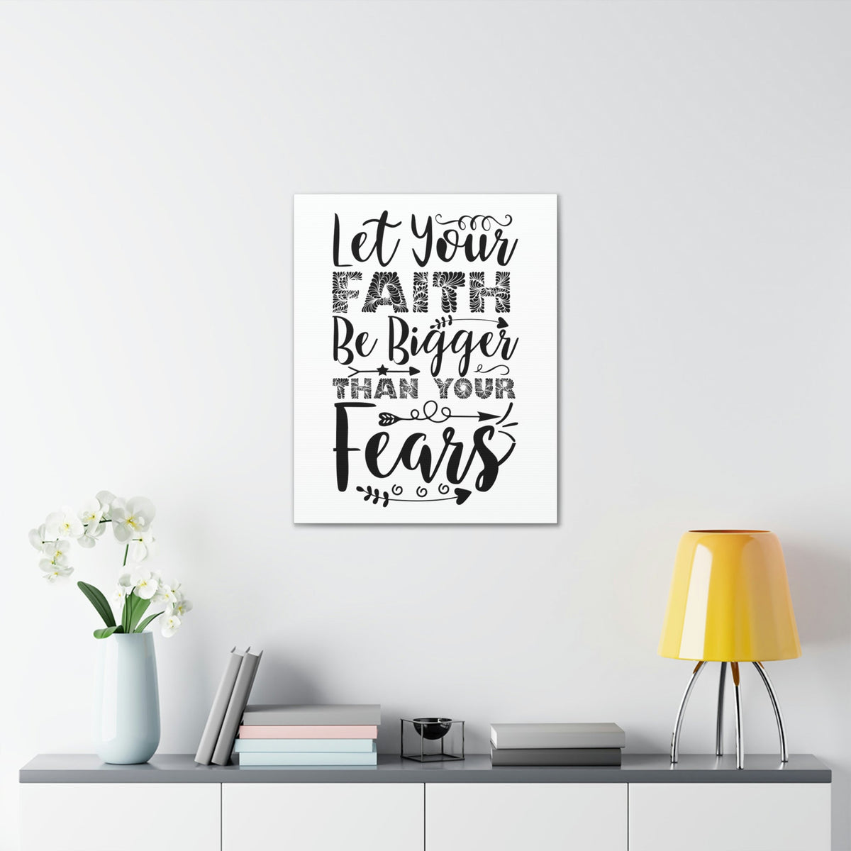 Scripture Walls Let Your Faith Be Bigger Hebrews 13:6 Christian Wall Art Print Ready to Hang Unframed-Express Your Love Gifts