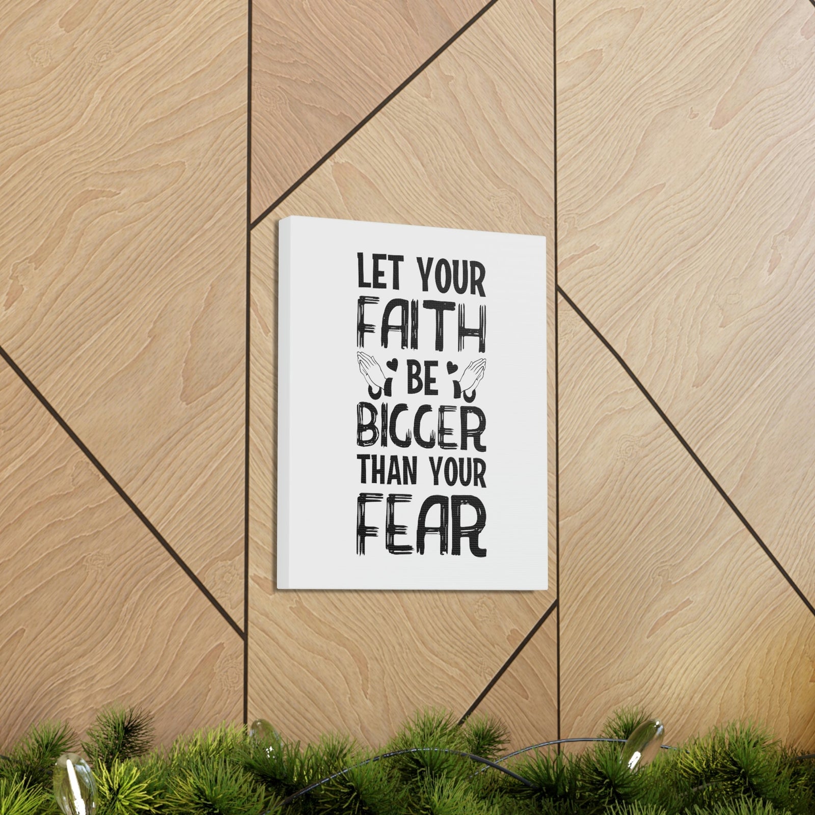 Scripture Walls Let Your Faith Be Bigger Than Your Fear Isaiah 41:10 Christian Wall Art Bible Verse Print Ready to Hang Unframed-Express Your Love Gifts