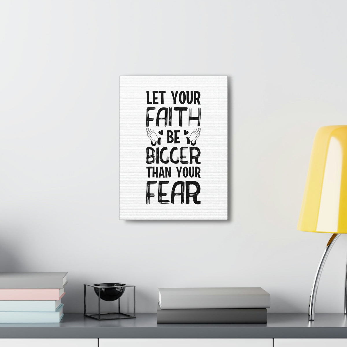 Scripture Walls Let Your Faith Be Bigger Than Your Fear Isaiah 41:10 Christian Wall Art Bible Verse Print Ready to Hang Unframed-Express Your Love Gifts