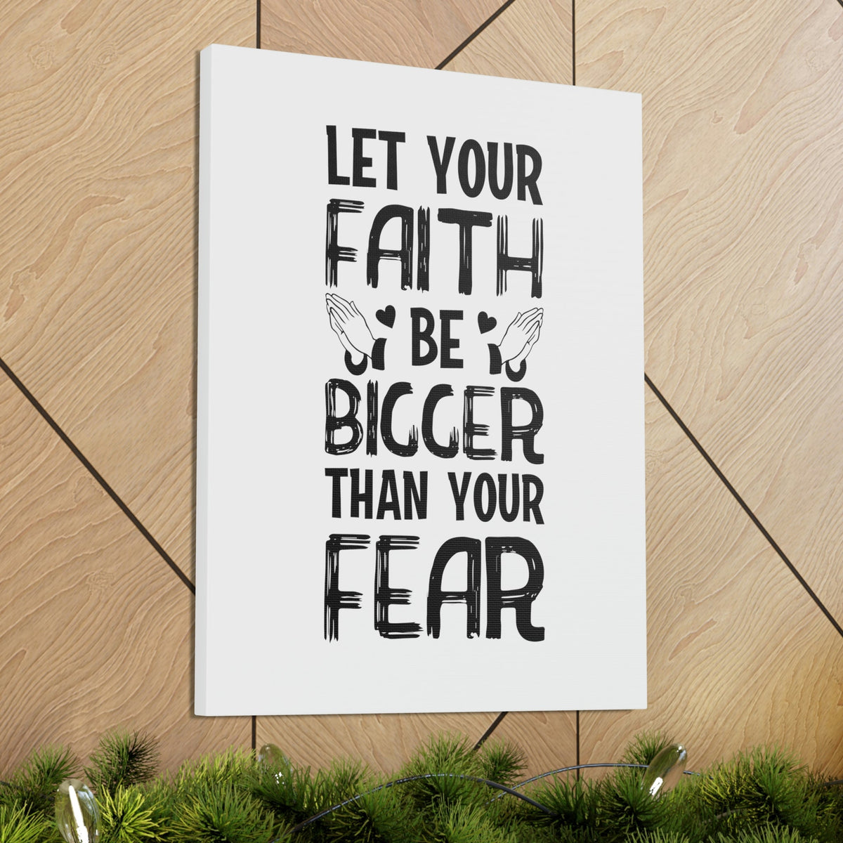 Scripture Walls Let Your Faith Be Bigger Than Your Fear Isaiah 41:10 Christian Wall Art Bible Verse Print Ready to Hang Unframed-Express Your Love Gifts