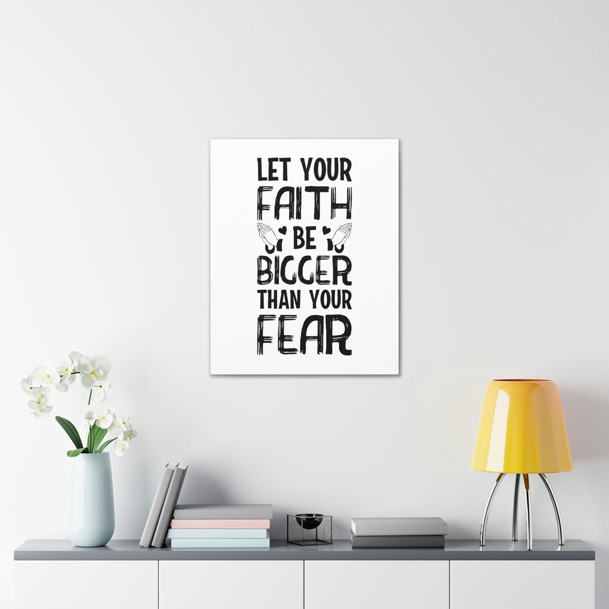 Scripture Walls Let Your Faith Be Bigger Than Your Fear Isaiah 41:10 Christian Wall Art Bible Verse Print Ready to Hang Unframed-Express Your Love Gifts