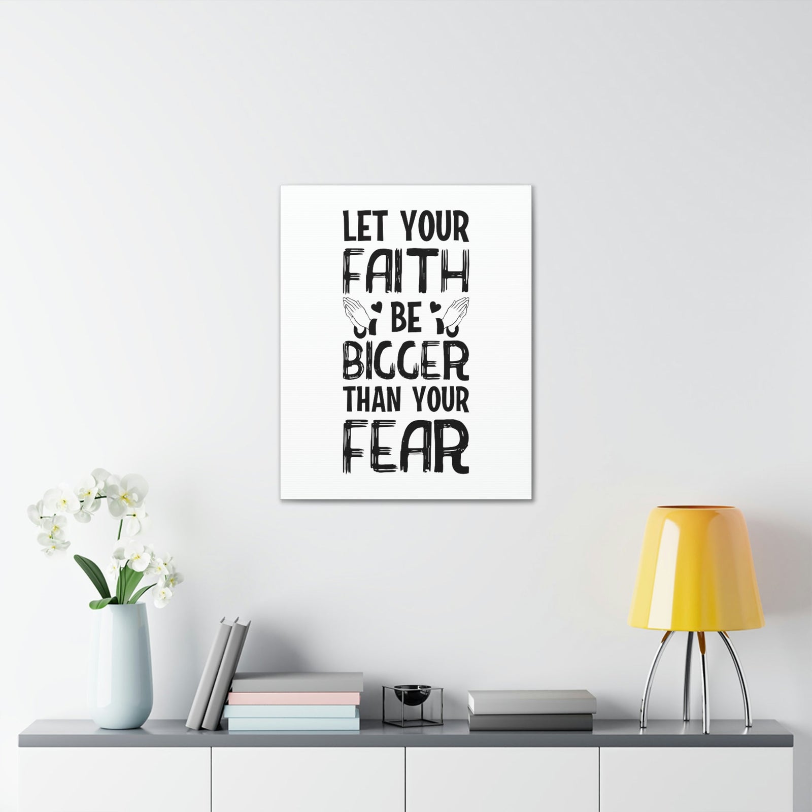 Scripture Walls Let Your Faith Be Bigger Than Your Fear Isaiah 41:10 Christian Wall Art Bible Verse Print Ready to Hang Unframed-Express Your Love Gifts