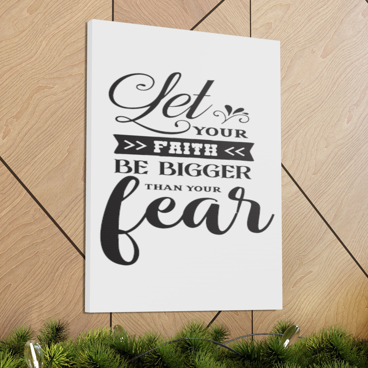 Scripture Walls Let Your Faith Hebrews 13:6 Christian Wall Art Print Ready to Hang Unframed-Express Your Love Gifts