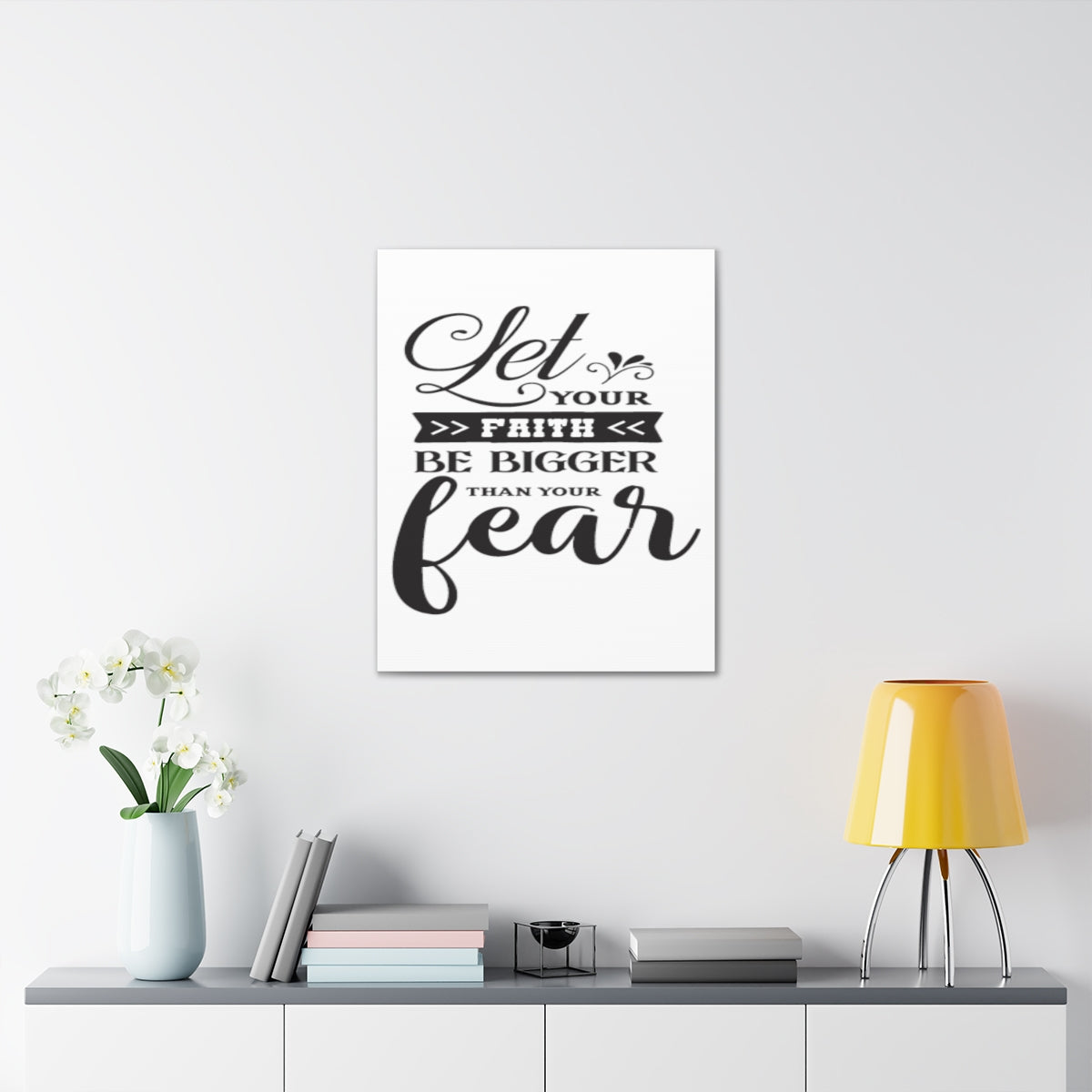 Scripture Walls Let Your Faith Hebrews 13:6 Christian Wall Art Print Ready to Hang Unframed-Express Your Love Gifts