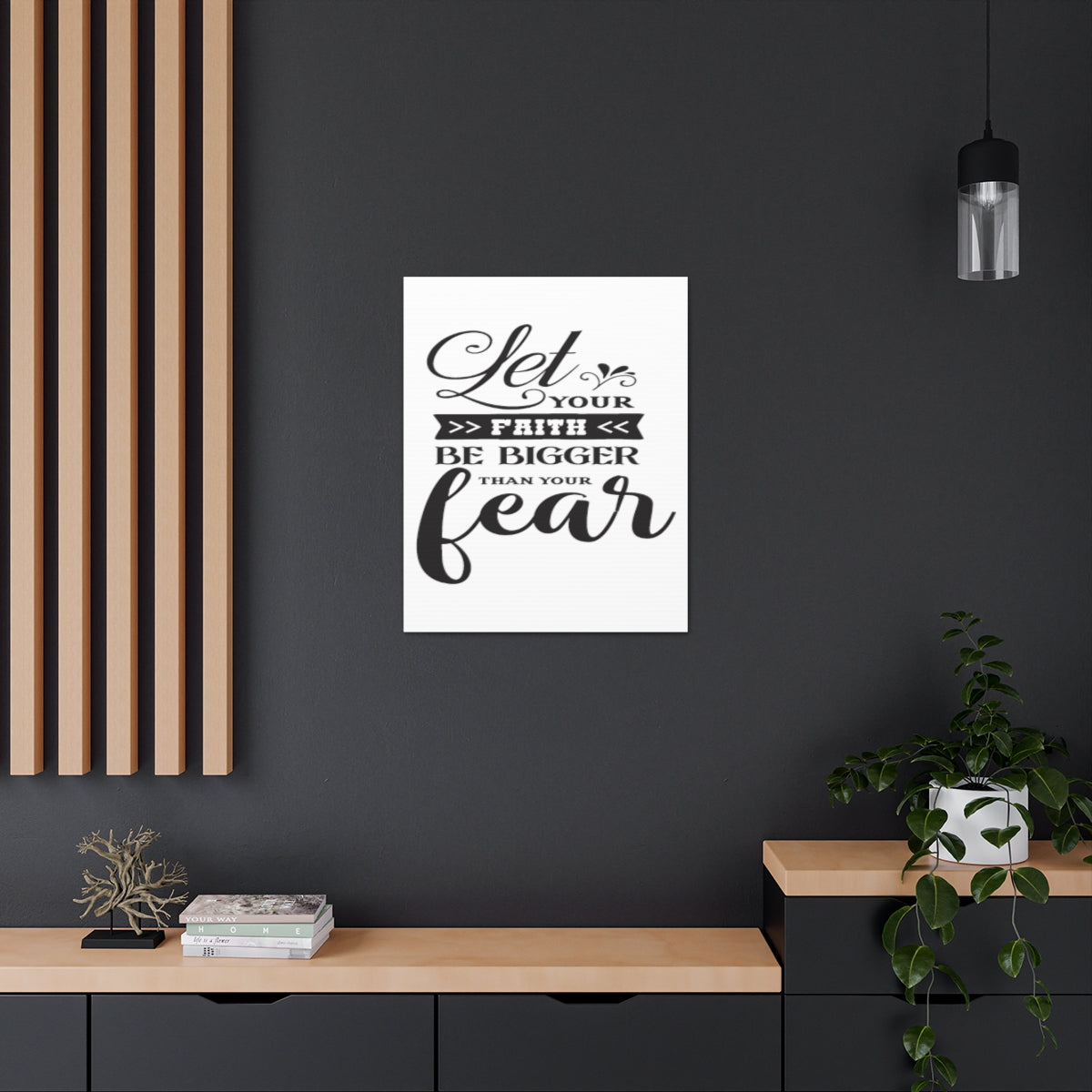 Scripture Walls Let Your Faith Hebrews 13:6 Christian Wall Art Print Ready to Hang Unframed-Express Your Love Gifts