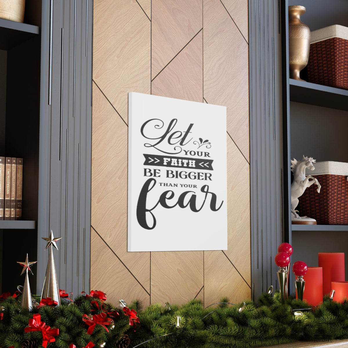 Scripture Walls Let Your Faith Hebrews 13:6 Christian Wall Art Print Ready to Hang Unframed-Express Your Love Gifts