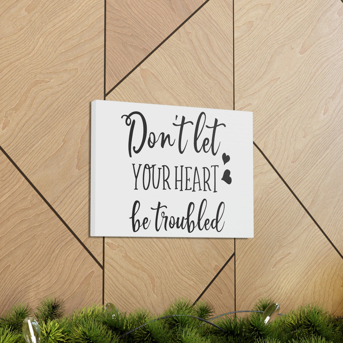 Scripture Walls Let Your Heart John 14:1 Christian Wall Art Print Ready to Hang Unframed-Express Your Love Gifts