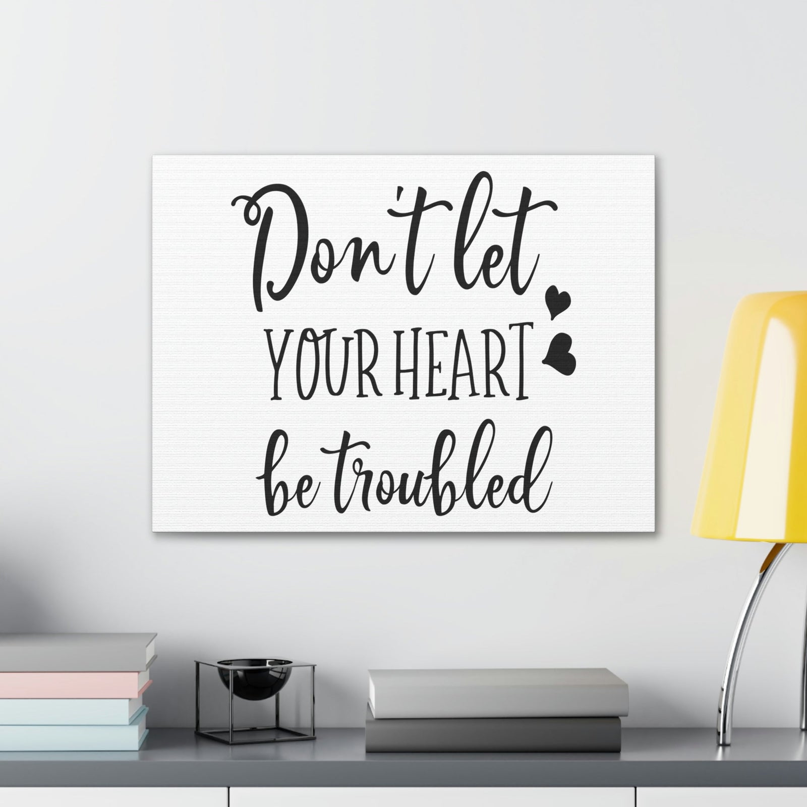 Scripture Walls Let Your Heart John 14:1 Christian Wall Art Print Ready to Hang Unframed-Express Your Love Gifts