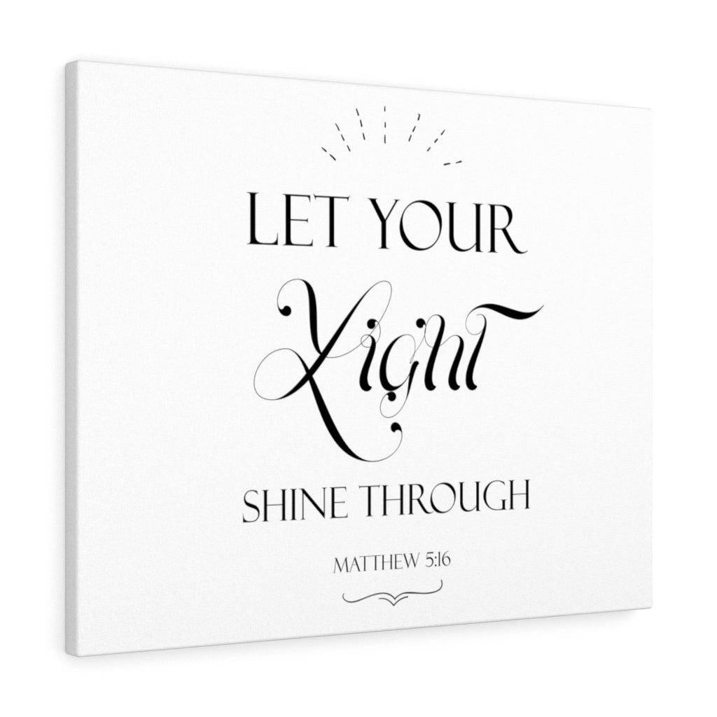 Scripture Walls Let Your Light Matthew 5:16 Bible Verse Canvas Christian Wall Art Ready to Hang Unframed-Express Your Love Gifts