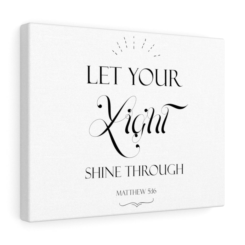Scripture Walls Let Your Light Matthew 5:16 Bible Verse Canvas Christian Wall Art Ready to Hang Unframed-Express Your Love Gifts