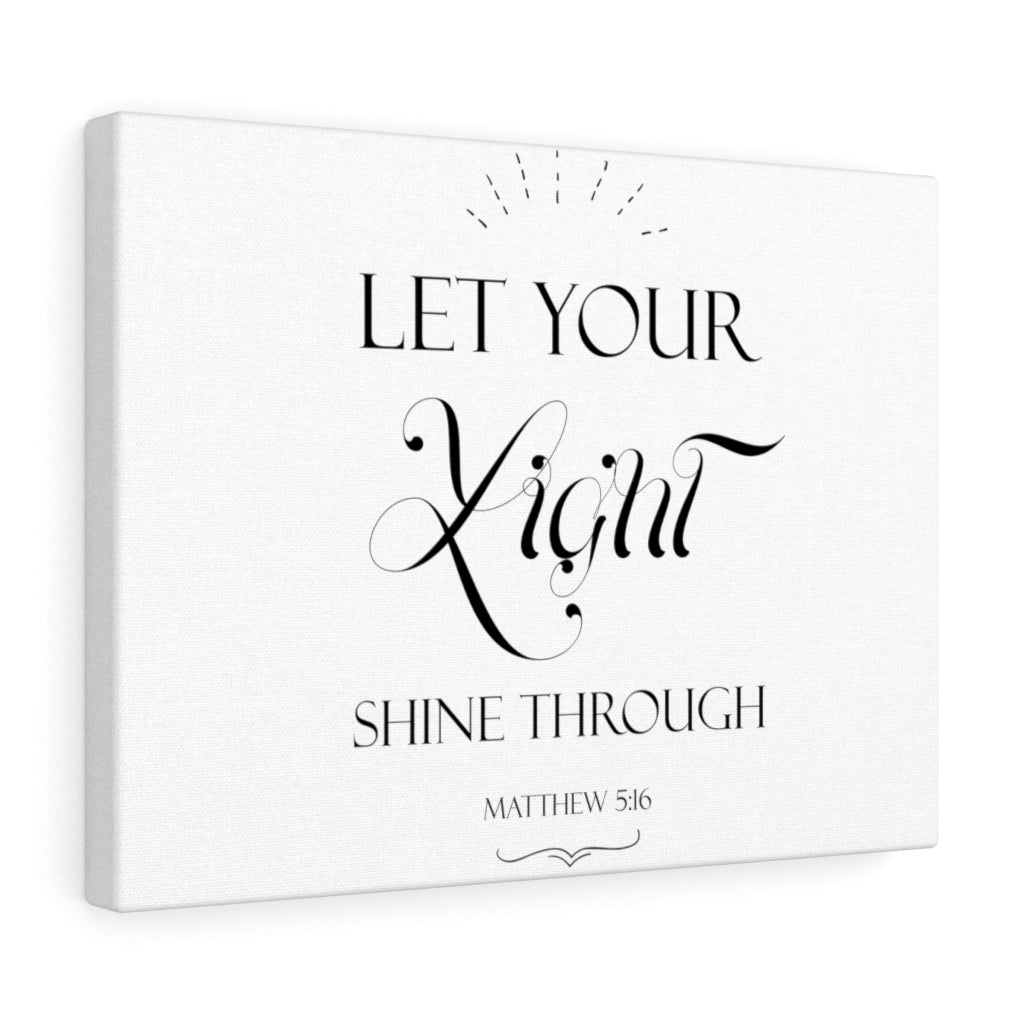 Scripture Walls Let Your Light Matthew 5:16 Bible Verse Canvas Christian Wall Art Ready to Hang Unframed-Express Your Love Gifts