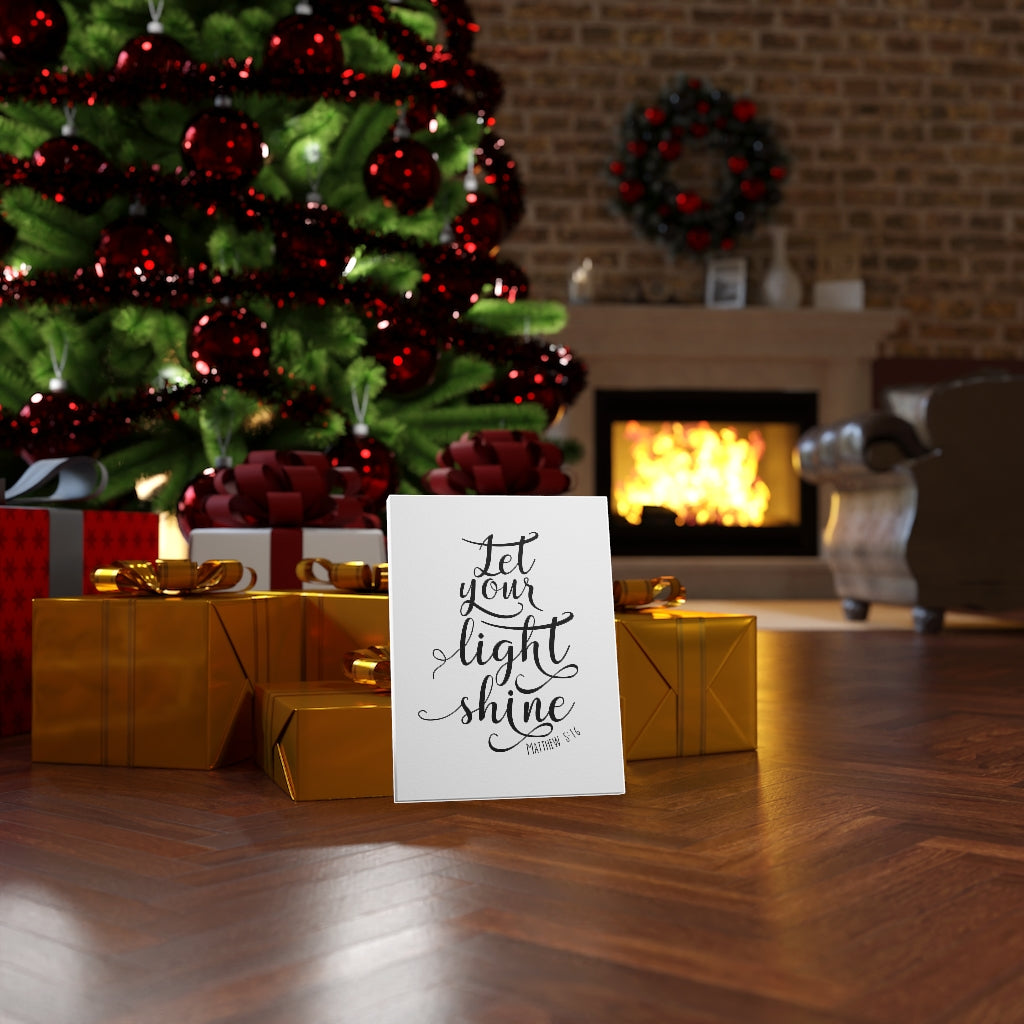 Scripture Walls Let Your Light Shine Matthew 5:16 Bible Verse Canvas Christian Wall Art Ready to Hang Unframed-Express Your Love Gifts