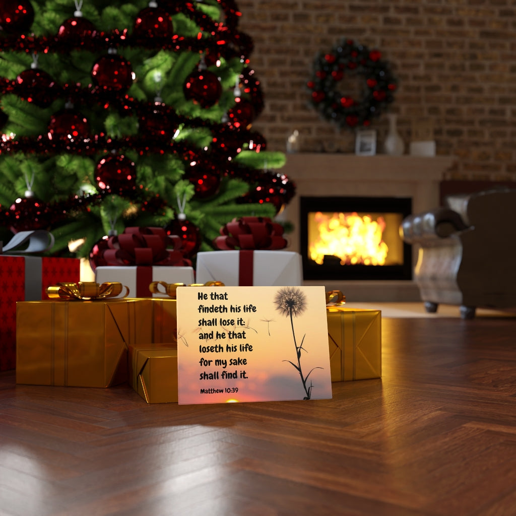 Scripture Walls Life Matthew 10:39 Bible Verse Canvas Christian Wall Art Ready to Hang Unframed-Express Your Love Gifts