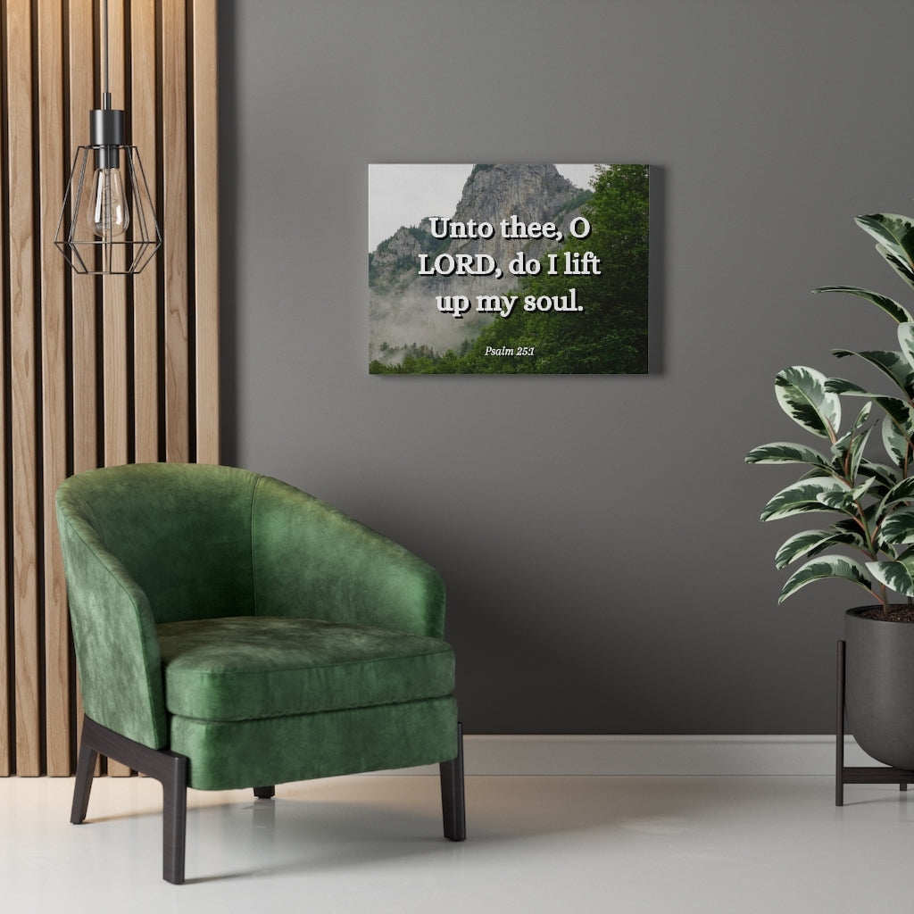 Scripture Walls Lift Up Psalm 25:1 Bible Verse Canvas Christian Wall Art Ready to Hang Unframed-Express Your Love Gifts