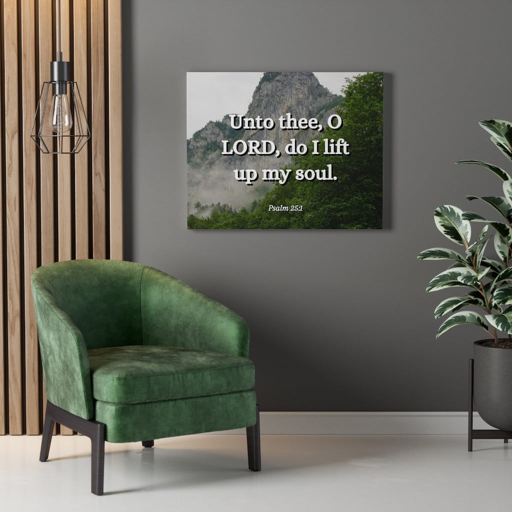 Scripture Walls Lift Up Psalm 25:1 Bible Verse Canvas Christian Wall Art Ready to Hang Unframed-Express Your Love Gifts