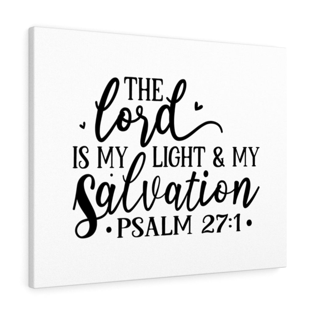 Scripture Walls Light & My Salvation Psalm 27:1 Bible Verse Canvas Christian Wall Art Ready to Hang Unframed-Express Your Love Gifts