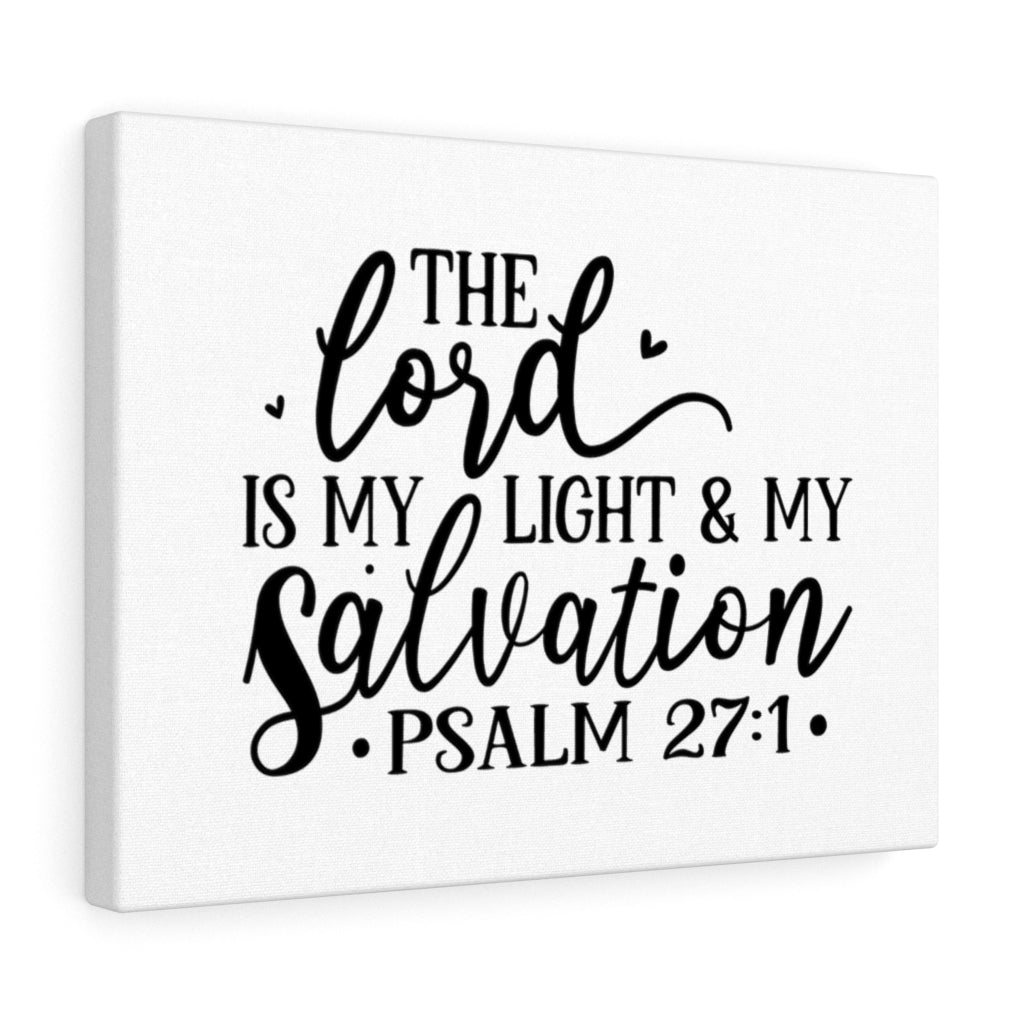 Scripture Walls Light & My Salvation Psalm 27:1 Bible Verse Canvas Christian Wall Art Ready to Hang Unframed-Express Your Love Gifts