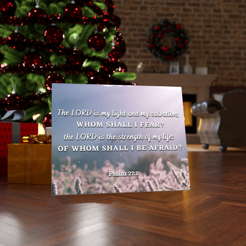 Scripture Walls Light And Salvation Psalm 27:1 Bible Verse Canvas Christian Wall Art Ready to Hang Unframed-Express Your Love Gifts