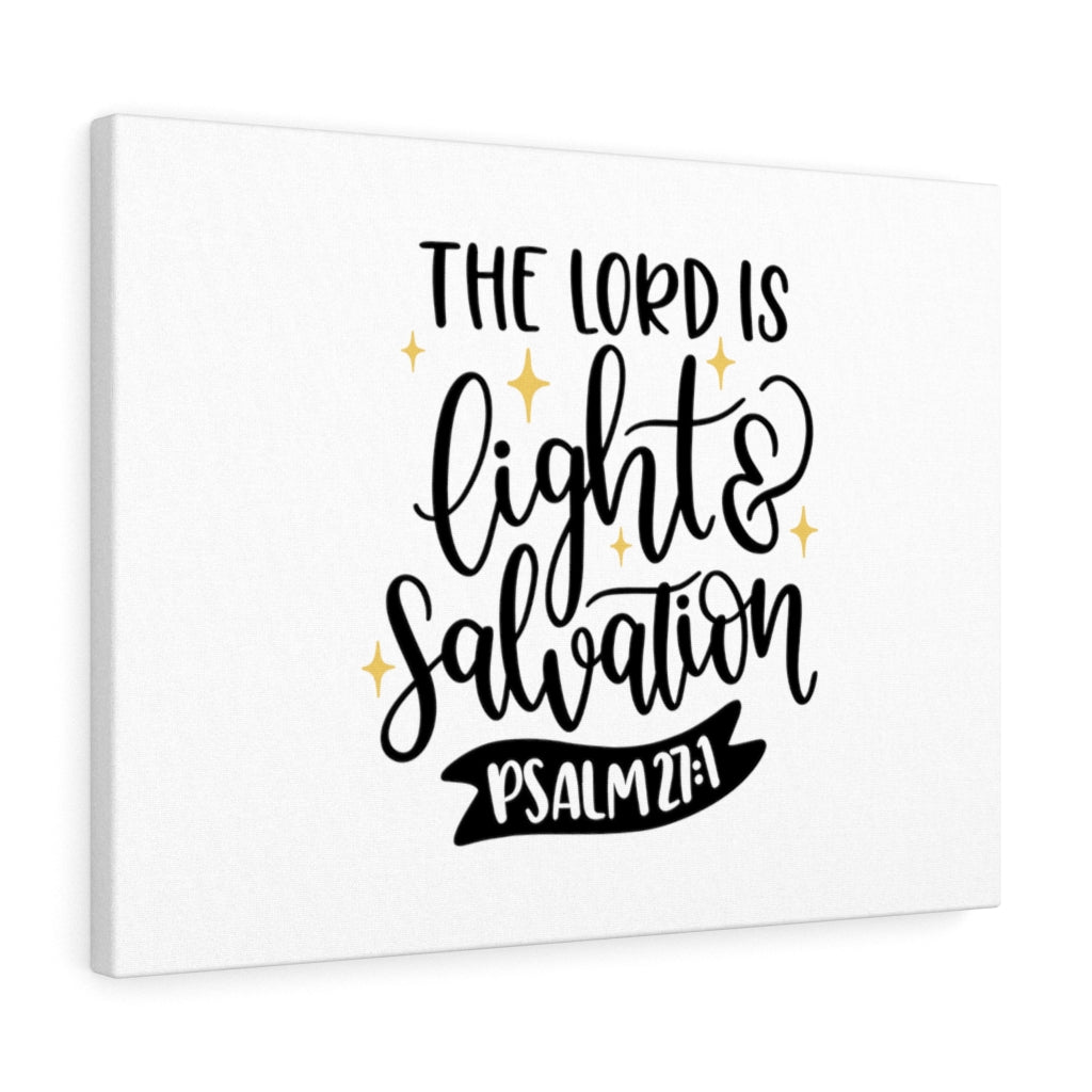 Scripture Walls Light & Salvation Psalm 27:1 Bible Verse Canvas Christian Wall Art Ready to Hang Unframed-Express Your Love Gifts
